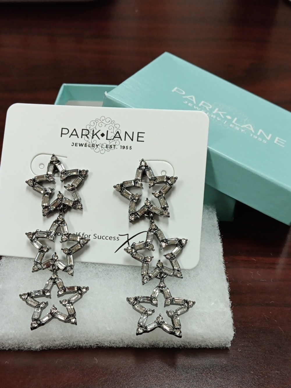 Park Lane Silver Star Link Drop Earrings
